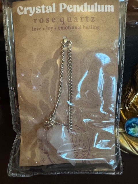 Rose Quartz Crystal Pendulum