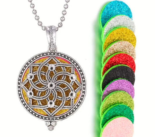 Mandala Aromatherapy Pendant Necklace